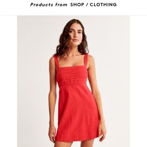 Abercrombie & Fitch Emerson Linen-blend Skort -Red Pleated - Size XXSP